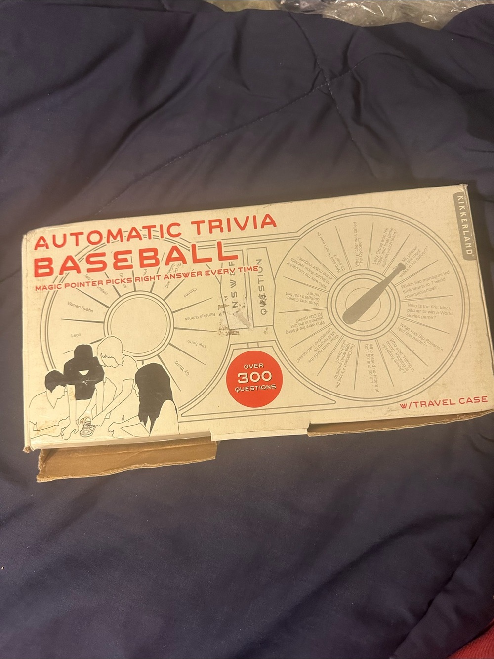 Automatic Trivia Baseball Game - Cream and Red